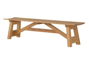 Dubová masivní olejovaná a voskovaná lavice Rustical