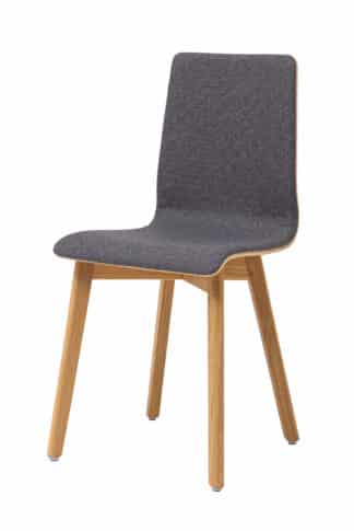 Dubová olejovaná jídelní židle Luka s prošívanou látkou