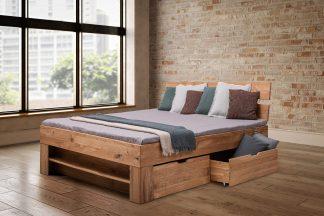 Dubová masivní postel Sofi 180X200 cm s úložným prostorem