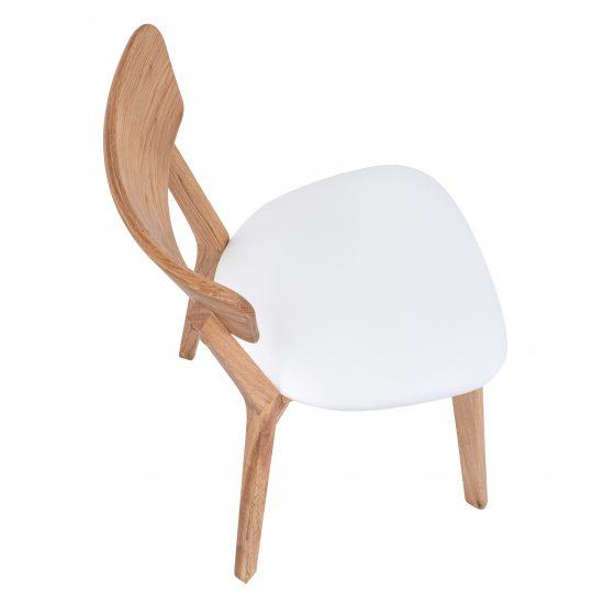 Dubová židle Diana bílá koženka 4