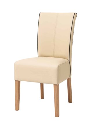 Dubová židle Herman s béžovým polstrováním