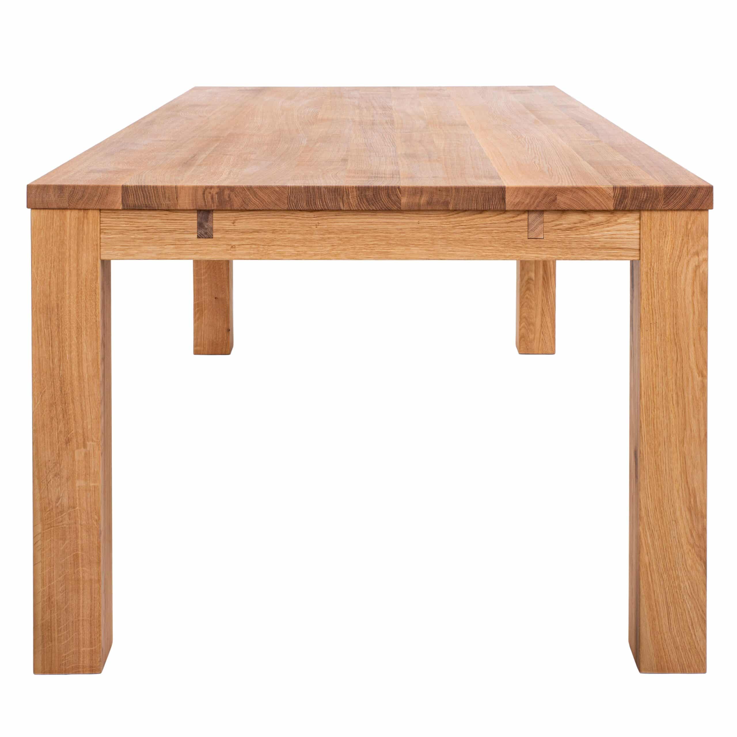 Masívne rozkladací olejovaný dubový jedálenský stôl Korund 7