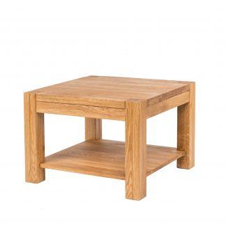Masivní dubový konferenční stolek 75 s poličkou
