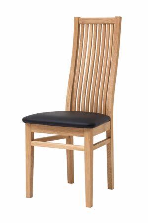 Kuchyňská židle Sandra s černou koženkou