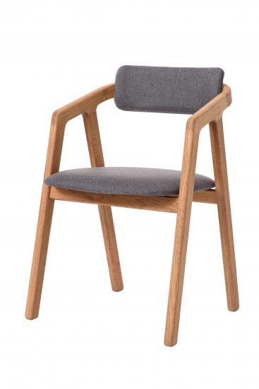 Dubová olejovaná polstrovaná stolička Aksel 1