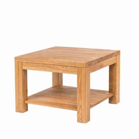 Masivní dubový konferenční stolek 75 s poličkou 1