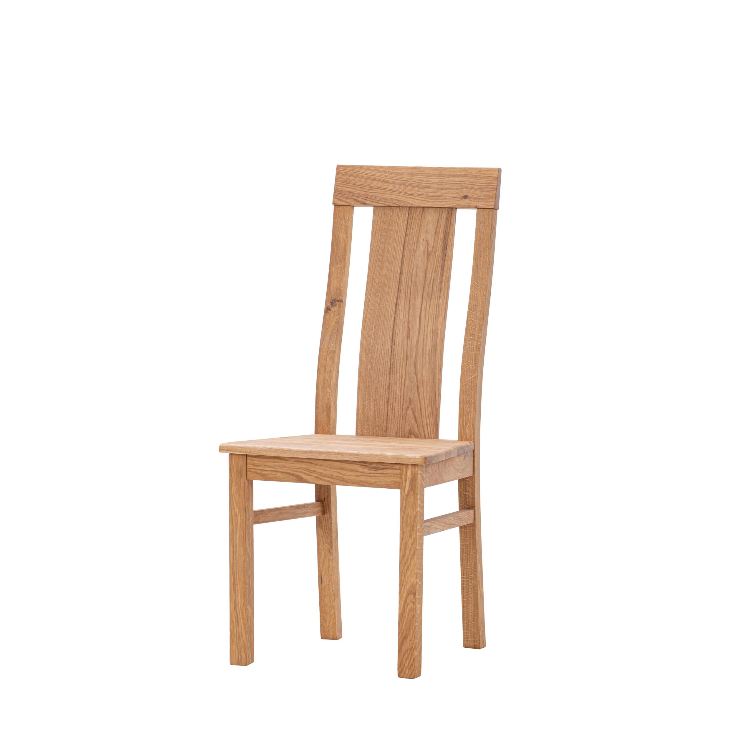 Dubová olejovaná stolička Herman s hnedou koženkou LIKVIDÁCIA