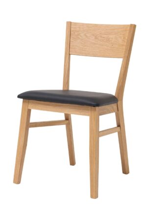 Jídelní židle dřevěná Mika černá koženka