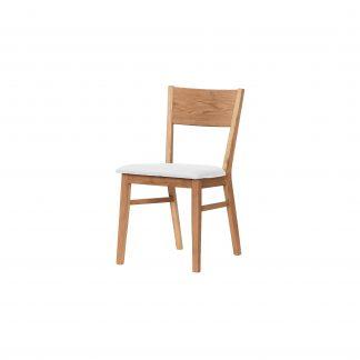 Dubová olejovaná židle Mika s černou koženkou