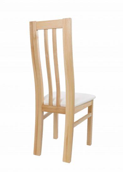 Masivní jasanová židle Oslo s bílou koženkou 2