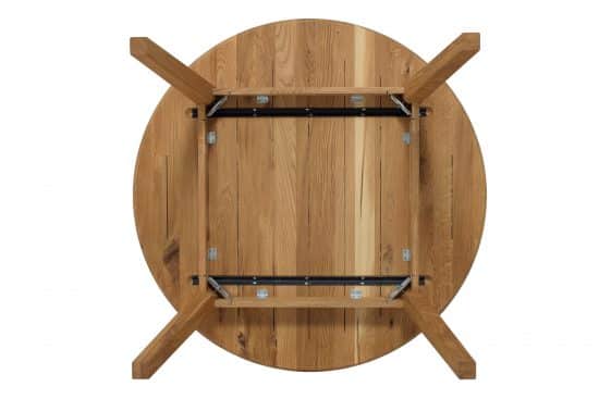 Masívny dubový olejovaný okrúhly jedálenský stôl Genova 3