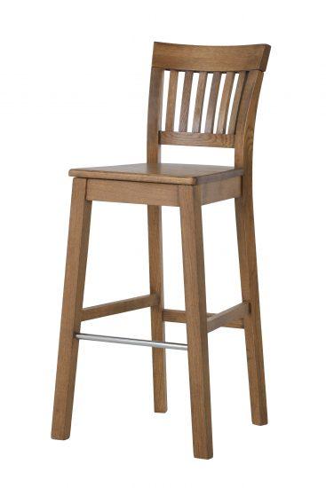 Barová lakovaná dubová stolička Raines rustik 1
