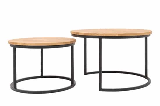 Set olejovaných a voskovaných dvou stolků Mango - Image 4