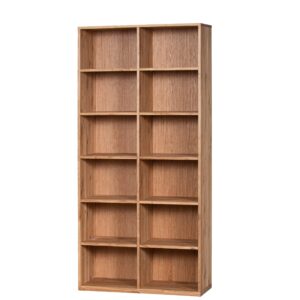 Dvoudílná dubová dřevěná knihovna z masivu Pavla