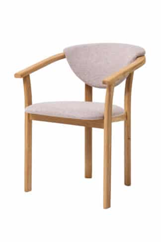 Dřevěná židle s područkami Alexis béžová látka