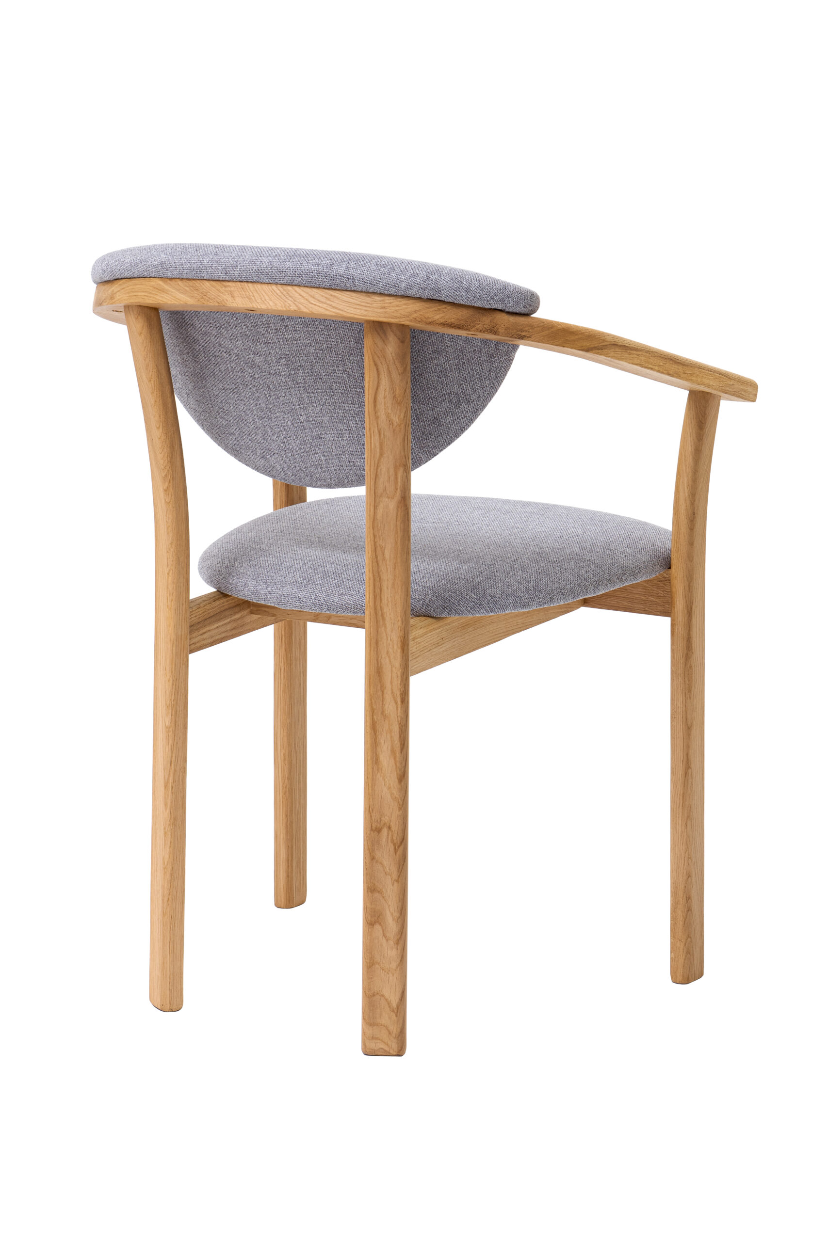 Dřevěná židle s područkami Alexis šedá látka - Image 3