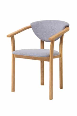 Dřevěná židle s područkami Alexis šedá látka