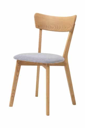 Dubová olejovaná a voskovaná židle Diana světle šedá látka