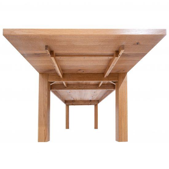 Masivní rozkládací lakovaný dubový jídelní stůl Korund 4