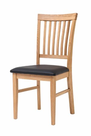 Masivní židle Raines s černou matnou koženkou