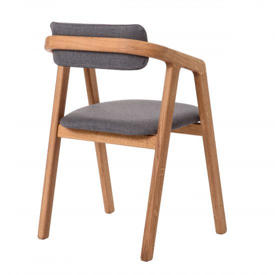 Dubová olejovaná polstrovaná stolička Aksel