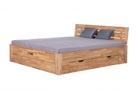 Dubová masivní postel Angelina 180x200 cm, včetně roštů