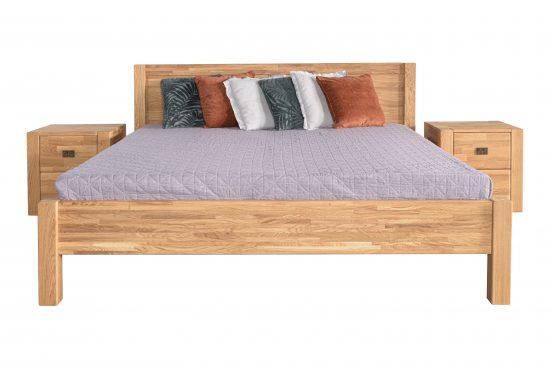 Masívna dubová posteľ Troja, vrátane roštov 7