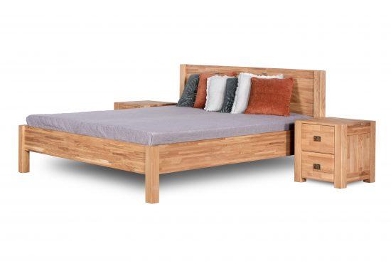 Masívna dubová posteľ Troja, vrátane roštov 6