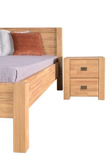 Masivní dubová postel Troja, včetně roštů 4