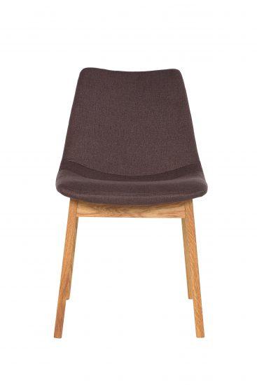Dubová olejovaná polstrovaná stolička Bloom hnedá látka 3