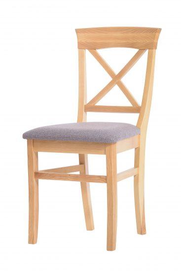 Jasanová lakovaná židle Torino světle šedá látka 1