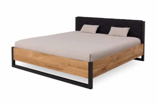 Manželská postel Modena 180x200 cm v kombinaci masivní dub a kov (několik barevných variant) 1
