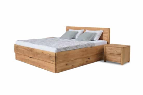Dubová masivní postel Monte 140 x200cm bez šuplíku 10
