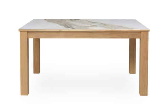 Jídelní olejovaný stůl Korund z masivního dubu s italskou mramorovou keramickou deskou (výběr dekoru) 2