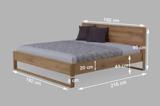 Dubová masivní postel Monaco 180x200 cm (více variant velikostí) 17