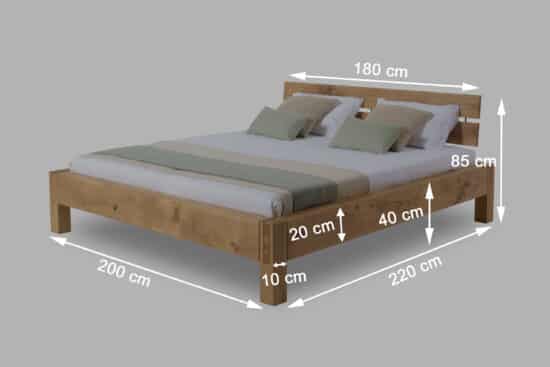 Dubová trámová masivní postel Mishel 180 x200 cm 16