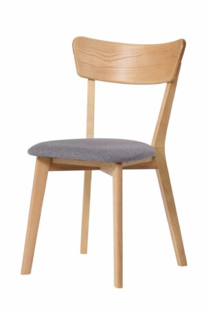 Jasanová lakovaná židle Diana šedá látka