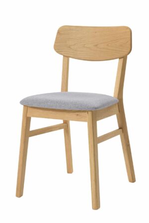 Jídelní židle Vilnius s šedým polstrováním