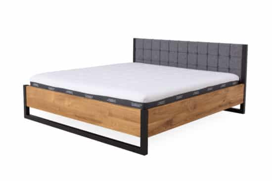 Manželská postel Pescara 180x200 cm v kombinaci masivní dub a kov (několik barevných variant) 1