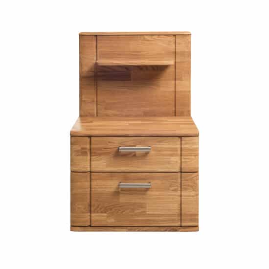 Dřevěný noční stolek Elza - díky použití přírodního materiálu dubu, bude každý kus originálním doplňkem Vašeho interiéru.