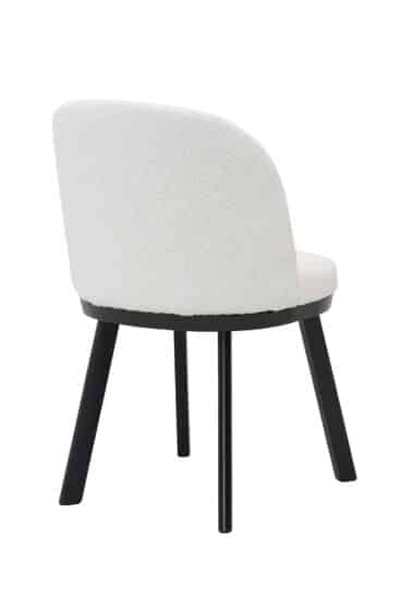 Jídelní  židle bílá Sambir v minimalistickém stylu stane nejen praktickým, ale i estetickým doplňkem vašeho interiéru.