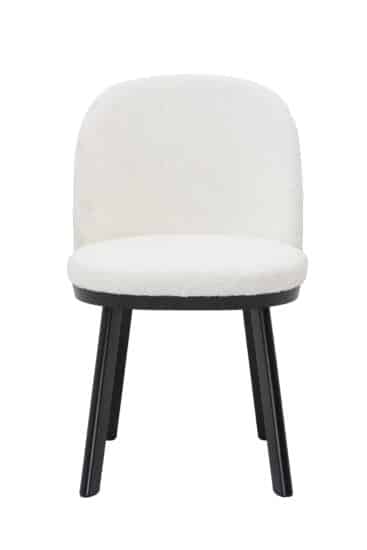 Jídelní  židle bílá Sambir v minimalistickém stylu stane nejen praktickým, ale i estetickým doplňkem vašeho interiéru.