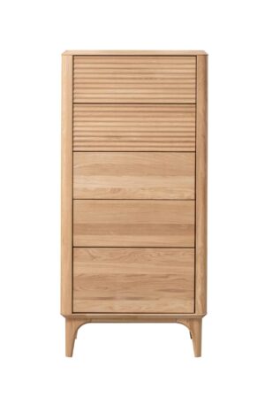 Komoda dub Stockholm 5 je dokonalým spojením estetiky a praktičnosti. Není to úložný prostor, je to designový prvek, který zaujme na první pohled.