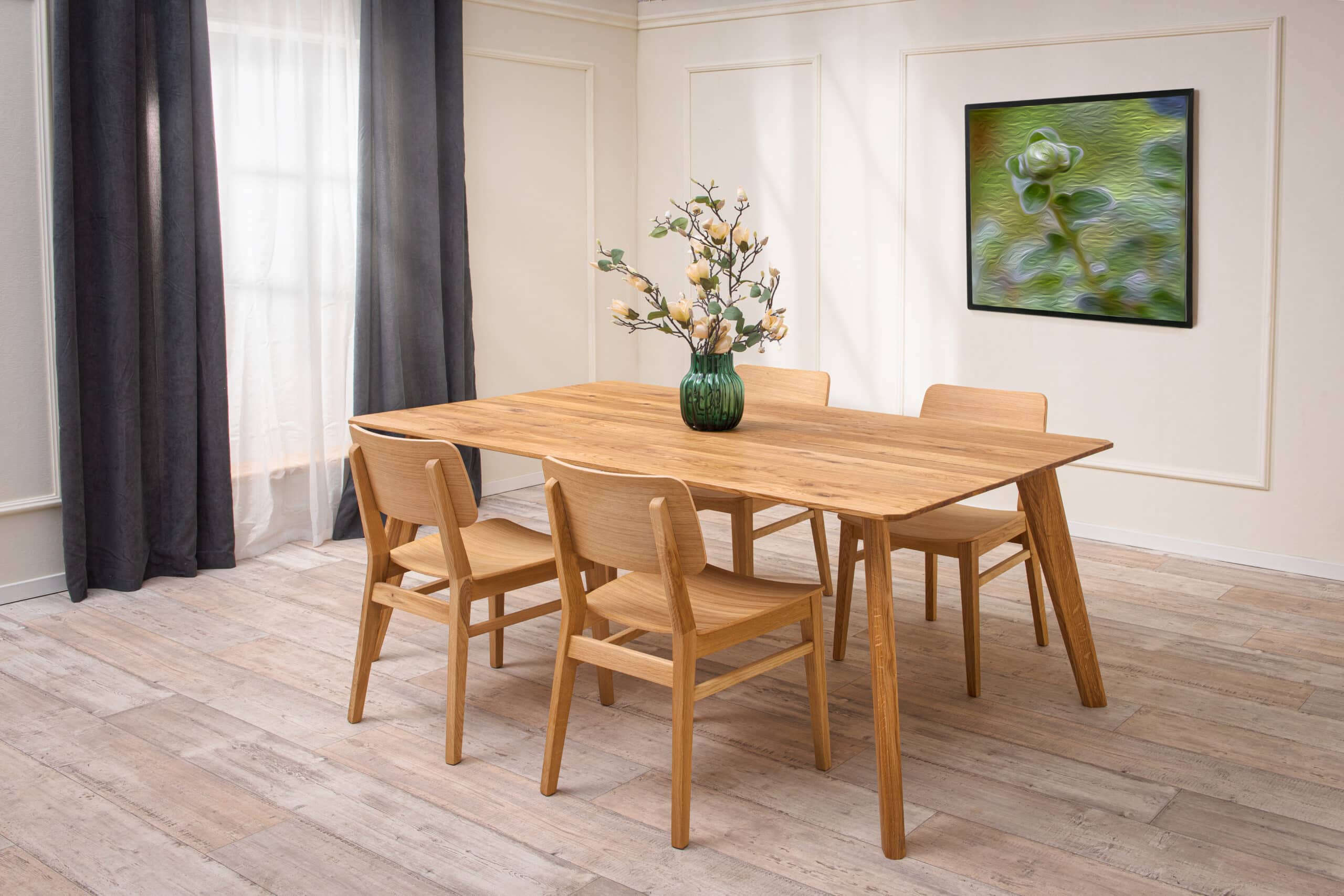 Dubový jídelní stůl Lisabon s možností prodloužení - Image 11
