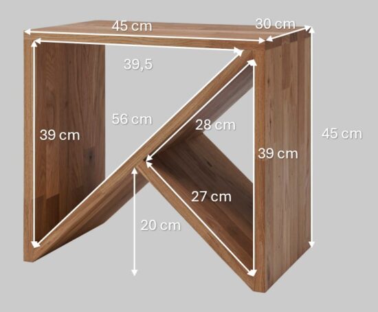Dubový noční stolek Hans z prémiového masivu spojuje moderní geometrický design s praktičností. Originální prvek, který vnese do ložnice přírodní eleganci a vydrží celé generace.
