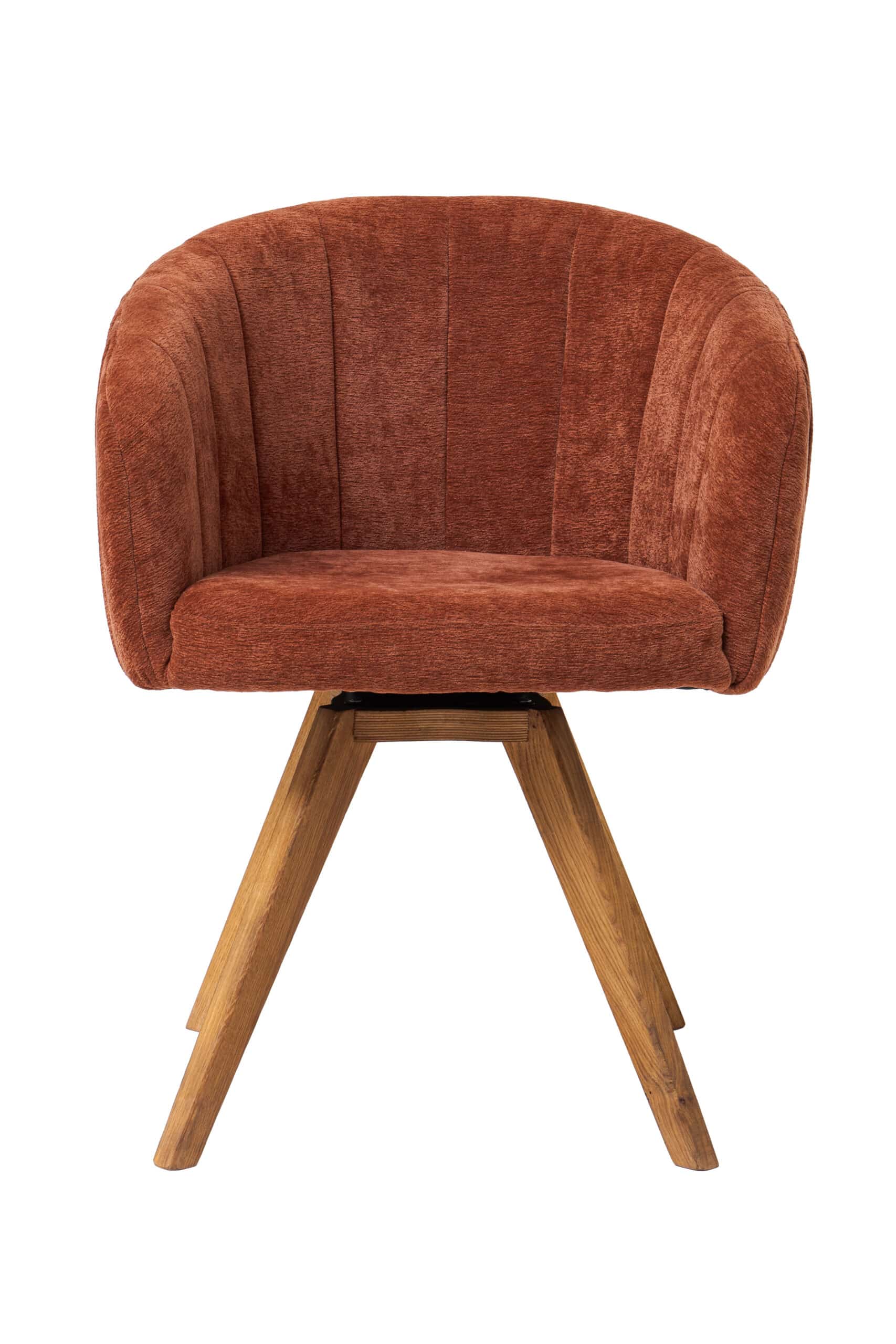 Stylové otočné křesílko Elba kombinuje přírodní krásu masivního dubu s elegantním čalouněním v teplé hnědé barvě. Nabízí výjimečné pohodlí, praktické boční otáčení a automatický návrat sedáku do původní polohy. Ideální volba pro moderní i klasicky laděné interiéry.