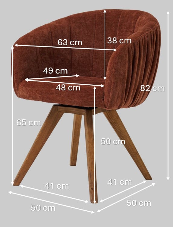 Otočné dubové křesílko Elba