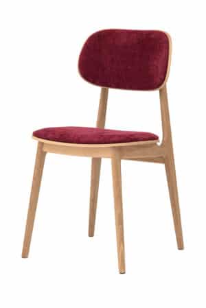 Jídelní židle Verde v červeném provedení vyniká čistými liniemi, kvalitním dubovým masivem a výrazným červeným polstrováním. Ergonomické tvarování zajišťuje pohodlí i při delším sezení, zatímco energický design dodá interiéru styl a osobitost. Ideální volba pro domov i moderní gastro prostory.