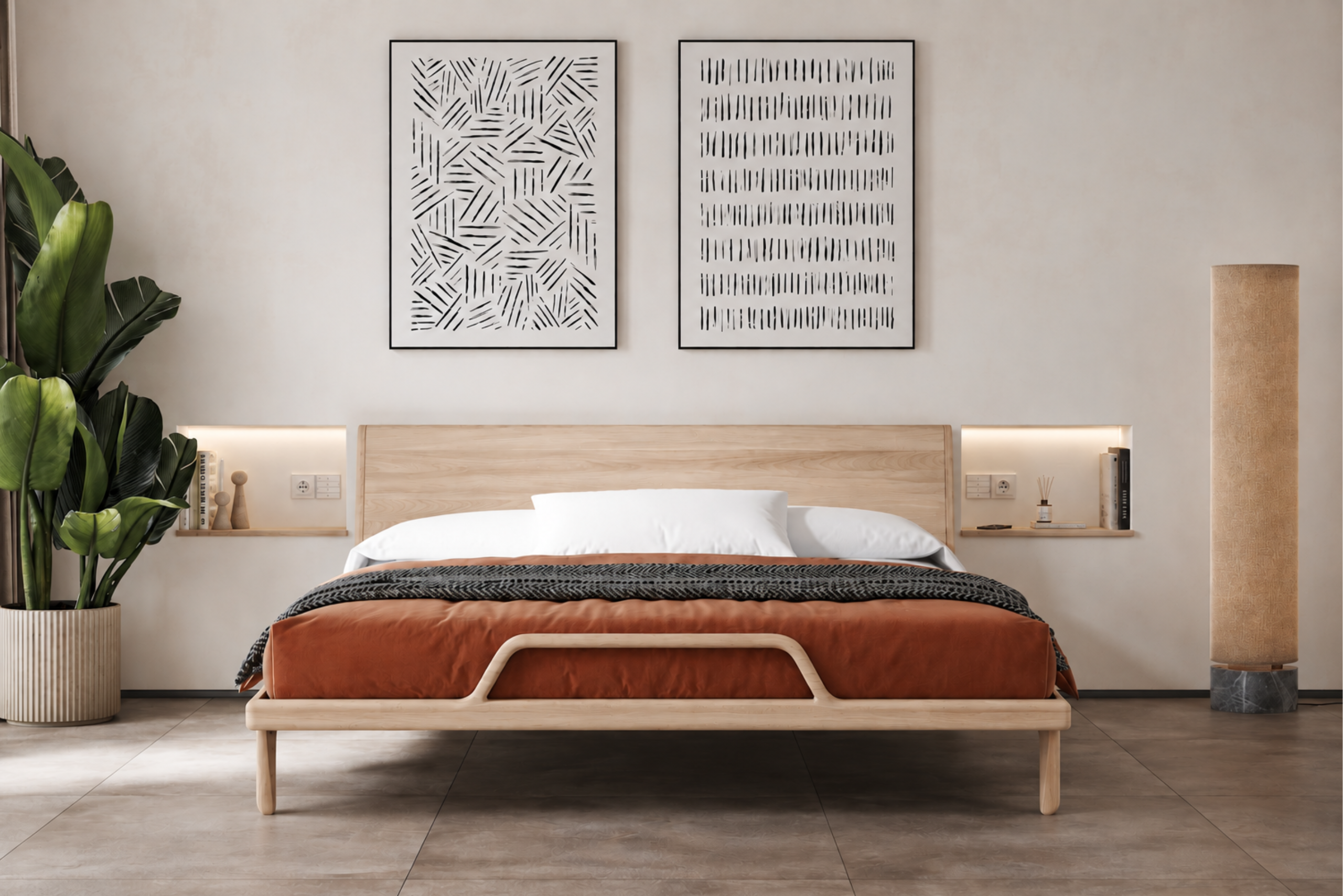 Postel z masivu 180x200 Nordica natural - Obrázek 2