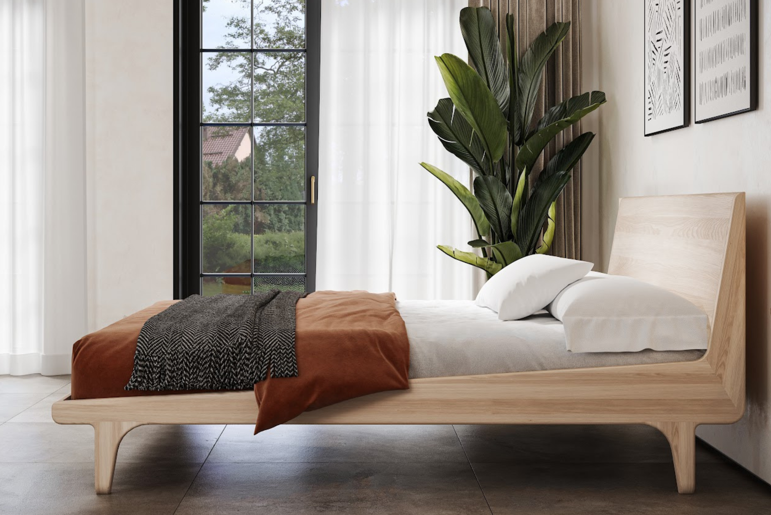 Postel z masivu 180x200 Nordica natural - Obrázek 3